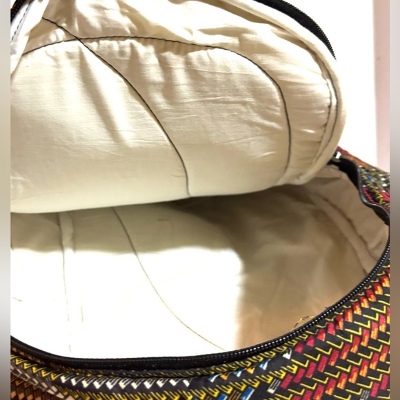 African ankara unisex handmade geometric backpack - Picture 4 of 4